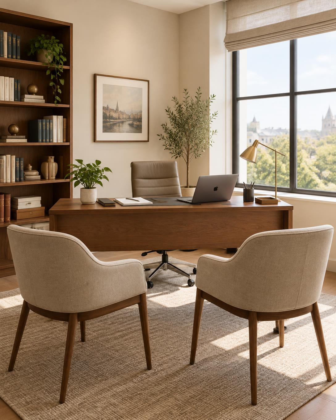 Un petit bureau de profession libérale lumineux, soigné et accueillant